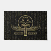 Egyptisch kruis - Ankh - Goud en zwart Deurmat (Voorkant)