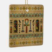 Egyptisch kruis - Ankh Ornament op papyrus (Rechts)