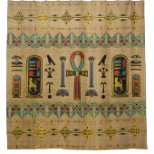 Egyptisch kruis - Ankh Ornament op papyrus Douchegordijn (Voorkant)