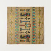 Egyptisch kruis - Ankh Ornament op papyrus Wandkleed (Voorkant (horizontaal))