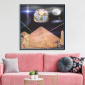 Egyptisch kunstcanvas canvas afdruk (Insitu (Woonkamer))