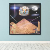Egyptisch kunstcanvas canvas afdruk (Insitu (Houten vloer))