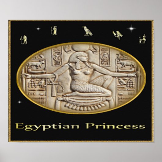 Egyptisch kunstposter poster (Voorkant)