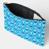 Egyptisch Lotus Pattern, Cobalt Blue en Turquoise Etui (Open)