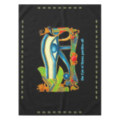 Egyptisch Lucky Charm - Oogje op Blauwgroen Tafelkleed (Voorkant)