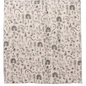 Egyptisch Magic Mystical Pattern Douchegordijn (Voorkant)