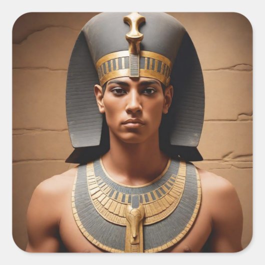 Egyptisch Man Vierkante Sticker (Voorkant)