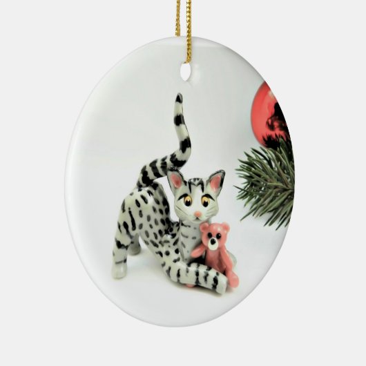 Egyptisch Mau Cat Gray Ceramic Ornament (Rechts)