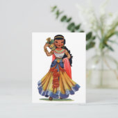  Egyptisch meisje in traditionele kleding Briefkaart (Staand voorkant)
