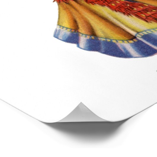  Egyptisch meisje in traditionele kleding Poster (Hoek)