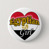 Egyptisch meisje ronde button 5,7 cm (Voorkant)