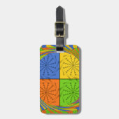 Egyptisch naadloos patroon van naadloze textielpro bagagelabel (Voorkant verticaal)