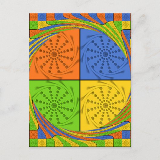 Egyptisch naadloos patroon van naadloze textielpro briefkaart (Voorkant)