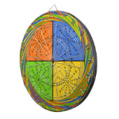 Egyptisch naadloos patroon van naadloze textielpro dartbord (Voorkant Rechts)