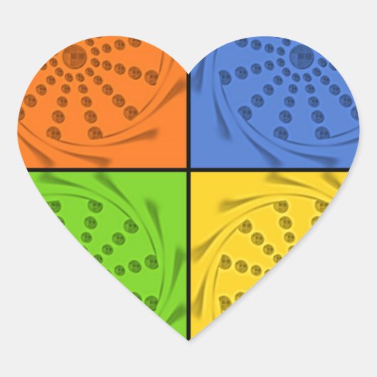 Egyptisch naadloos patroon van naadloze textielpro hart sticker (Voorkant)