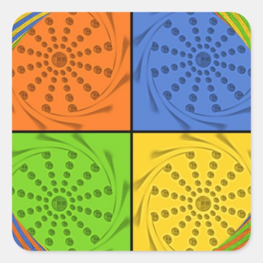 Egyptisch naadloos patroon van naadloze textielpro vierkante sticker (Voorkant)