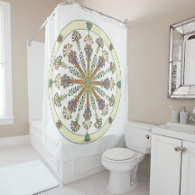 Egyptisch Nieuw veau Lotus Mandala Shower Curtain