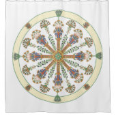 Egyptisch Nieuw veau Lotus Mandala Shower Curtain Douchegordijn (Voorkant)