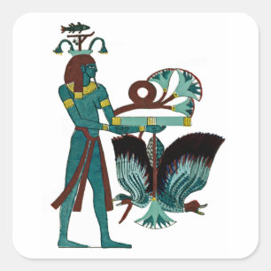 Egyptisch Ontwerp #5 in Emporio Moffa Vierkante Sticker