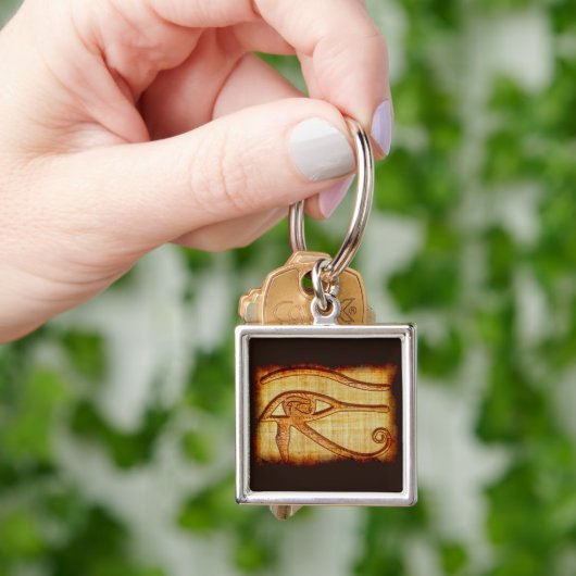 Egyptisch oog van het ouderlijk papyrus-effect kun sleutelhanger (Hand)