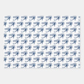 Egyptisch oog van Horus Blue Amulet Inpakpapier Vel (Voorkant)