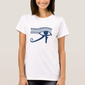 Egyptisch Oog van Horus Blue Lucky Charm T-shirt (Voorkant)