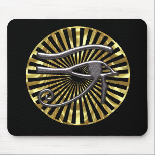 Egyptisch oog van Horus Gold en Black Muismat
