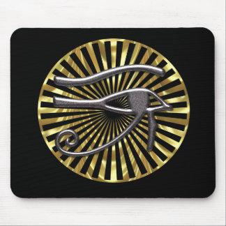Egyptisch oog van Horus Gold en Black Muismat