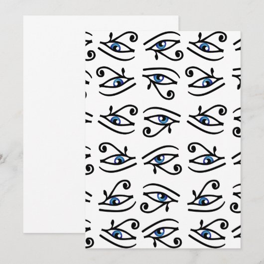 Egyptisch oog van Horus of wadjet Kaart (Voorkant / Achterkant)