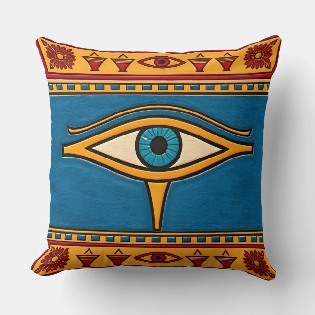 Egyptisch oog van Horus, oog van Ra Egypte Godheid Kussen (Voorkant)