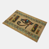Egyptisch oog van Horus Ornament op papyrus Deurmat (Schuin)