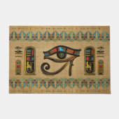 Egyptisch oog van Horus Ornament op papyrus Deurmat (Voorkant)