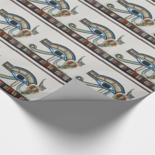 Egyptisch Oog van Horus-pakpapier Cadeaupapier (Hoek)