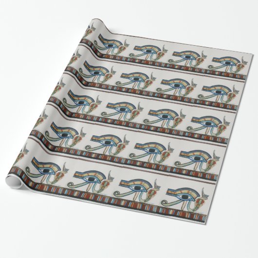Egyptisch Oog van Horus-pakpapier Cadeaupapier (Uitgerold)