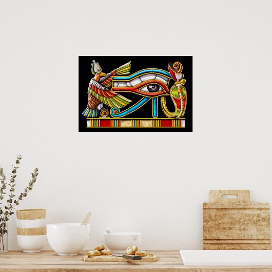 Egyptisch oog van Horus Poster (Keuken)