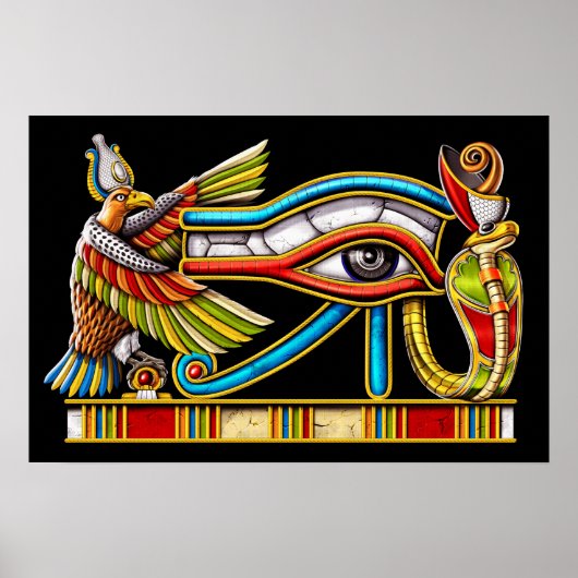 Egyptisch oog van Horus Poster (Voorkant)