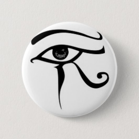 Egyptisch oog van Horus Ronde Button 5,7 Cm (Voorkant)