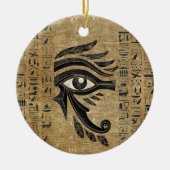 Egyptisch oog van Horus - Wadjet Keramisch Ornament (Voorkant)