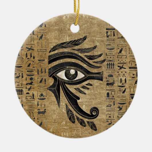 Egyptisch oog van Horus - Wadjet Keramisch Ornament (Voorkant)