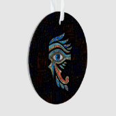 Egyptisch oog van paarden - Gemstenen en goud Ornament (voorkant)