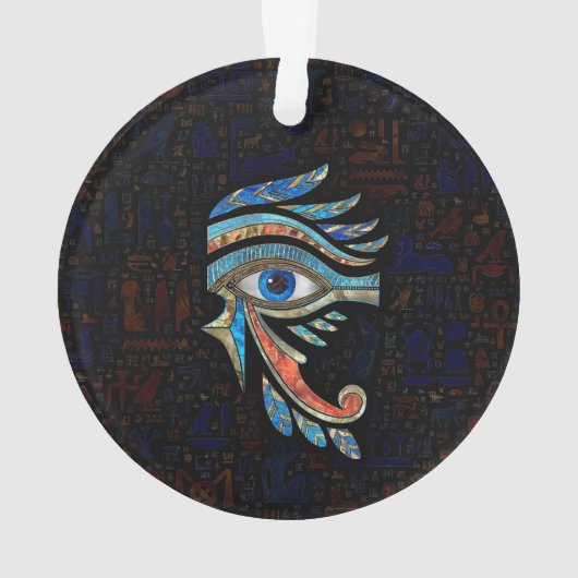 Egyptisch oog van paarden - Gemstenen en goud Ornament (achterkant)