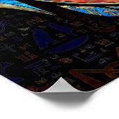 Egyptisch oog van paarden - Gemstenen en goud Poster (Hoek)