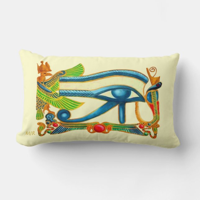 Egyptisch oog van paarden - Monogram Kussen (Voorkant)