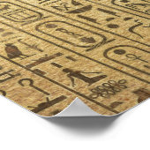 Egyptisch oog van paarden - Wadjet Gold en hout Poster (Hoek)