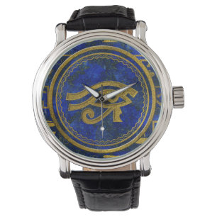 Egyptisch oog van paarden - Wadjet Lapis Lazuli Horloge