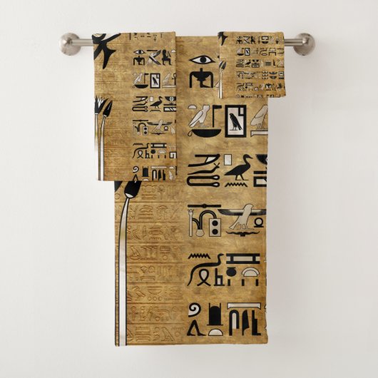 Egyptisch oog van paarden - Wadjet Ornament Bad Handdoek (Insitu)