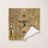 Egyptisch oog van paarden - Wadjet Ornament Bad Handdoek (Wasdoekje)