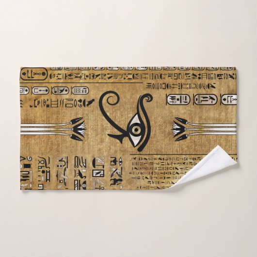 Egyptisch oog van paarden - Wadjet Ornament Bad Handdoek (Handdoek)