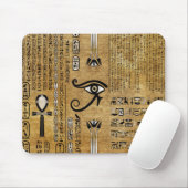 Egyptisch oog van paarden - Wadjet Ornament Muismat (Met muis)