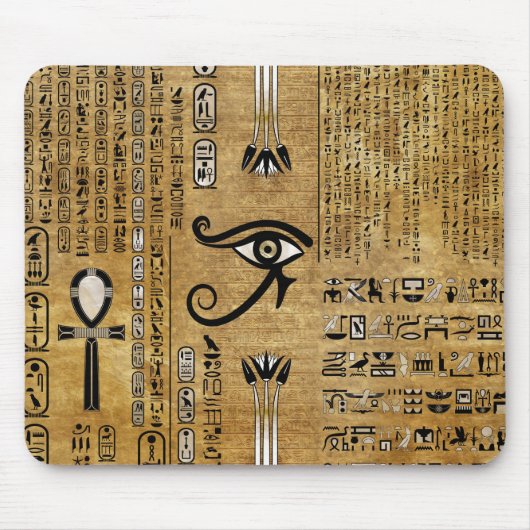 Egyptisch oog van paarden - Wadjet Ornament Muismat (Voorkant)